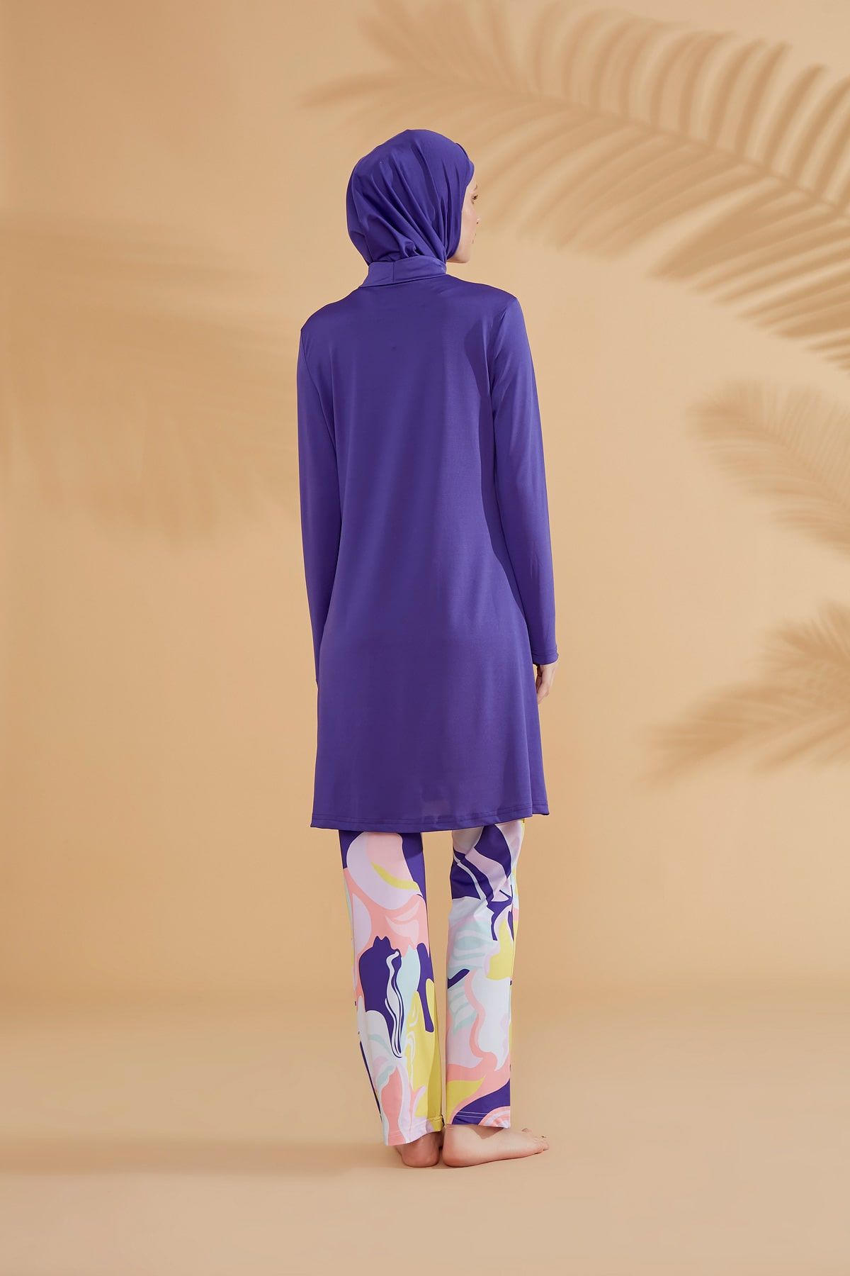 Lycra Purple Burkini Modest Swimwear M2321