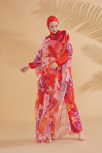 Orange Pareo Kimono P2336