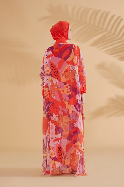 Orange Pareo Kimono P2336