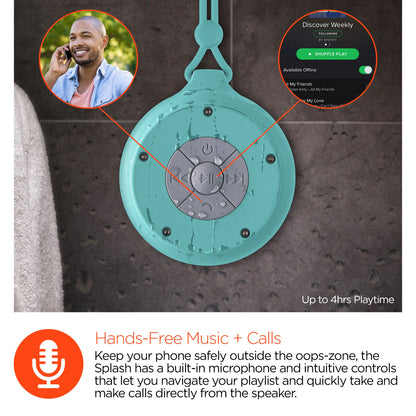 HyperGear Splash Water Resistant Wireless Speaker for Camping (SPLASH-PRNT)