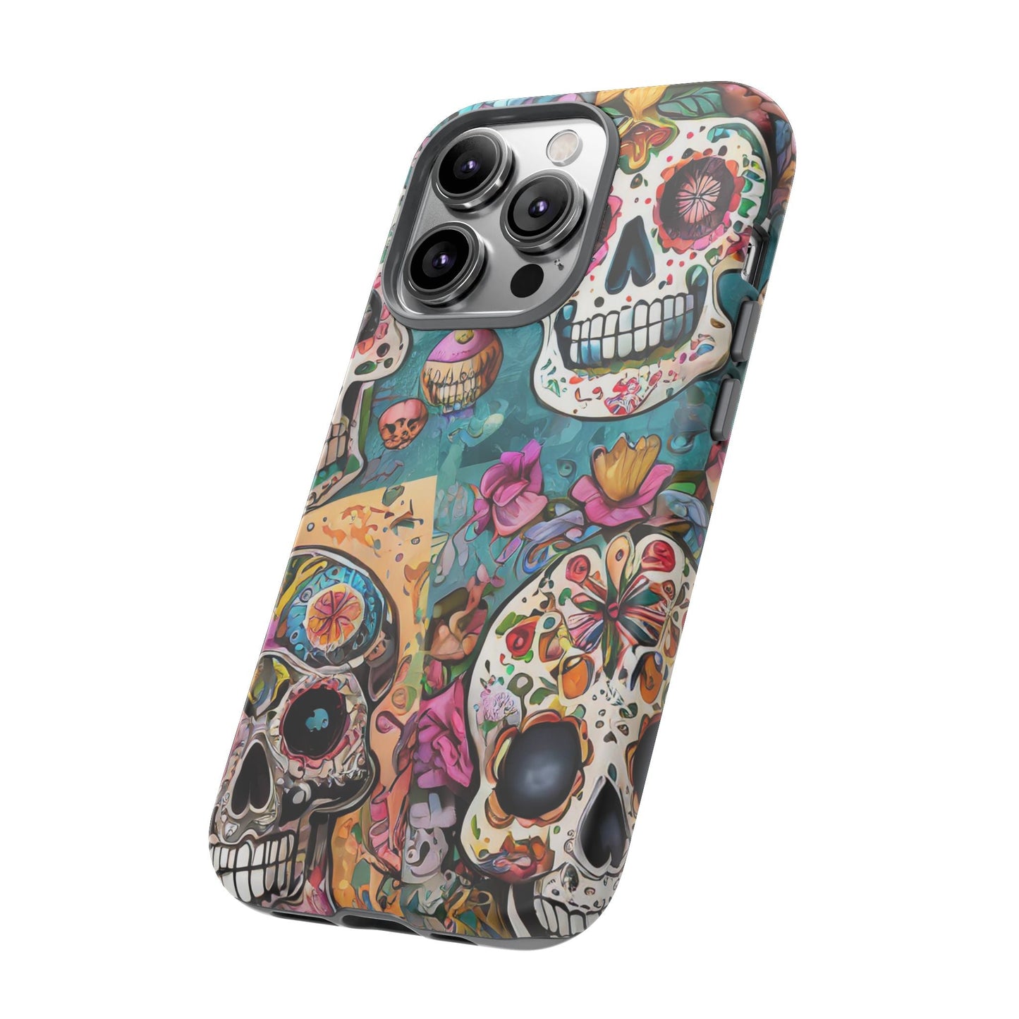 Vibrant Sugar Skull Tough Phone Case