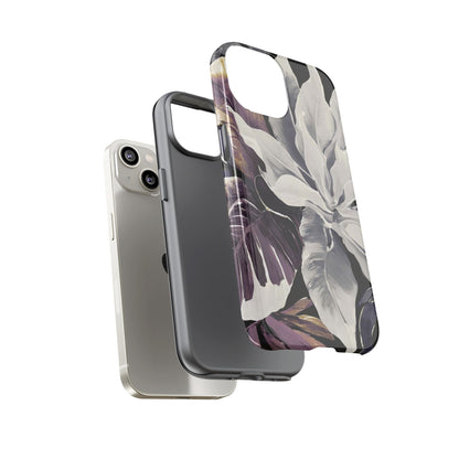 White & Plum Floral Tough Phone Case