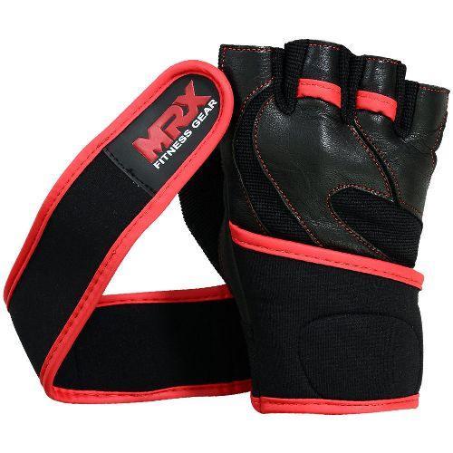 Mrx Weight Lifting Leather Gloves With Long Wrist Strap - Triathlete Store