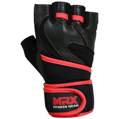 Mrx Weight Lifting Leather Gloves With Long Wrist Strap - Triathlete Store