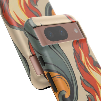 Artistic Flames Abstract Tough Phone Case