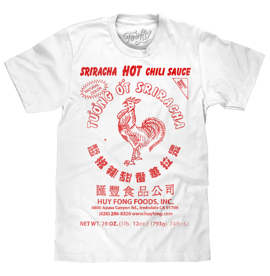 Sriracha Label T-Shirt - White