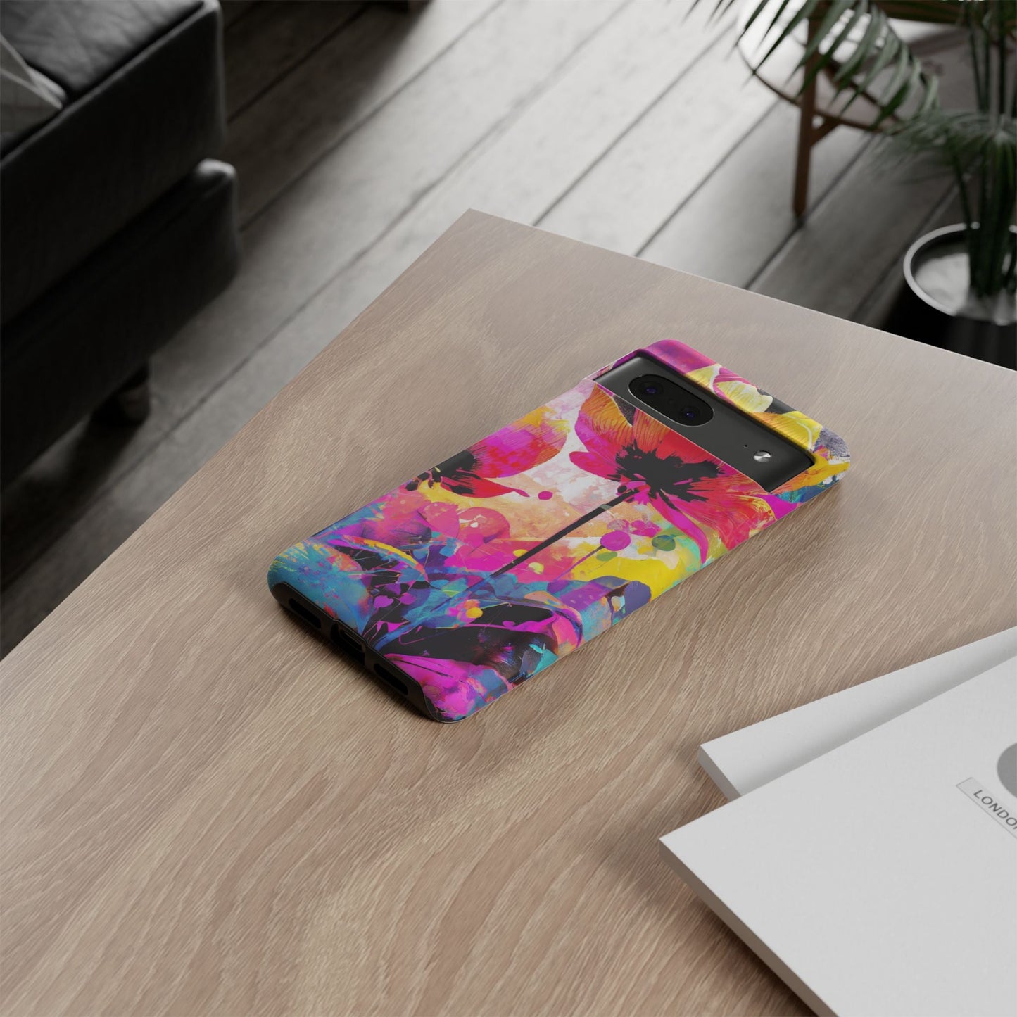 Neon Floral Tough Phone Case