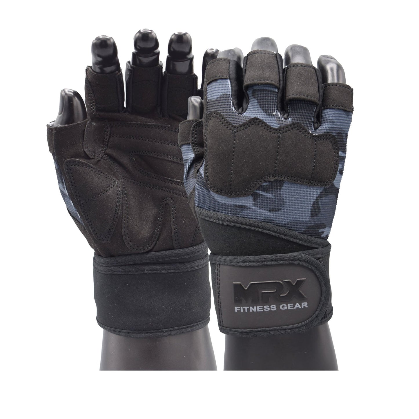 MRX Weightlifting Gloves for Gym Workout Training Long Wrist Strap