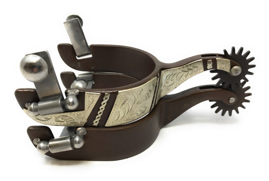 AJ Tack Ladies Antique Brown Western Spurs