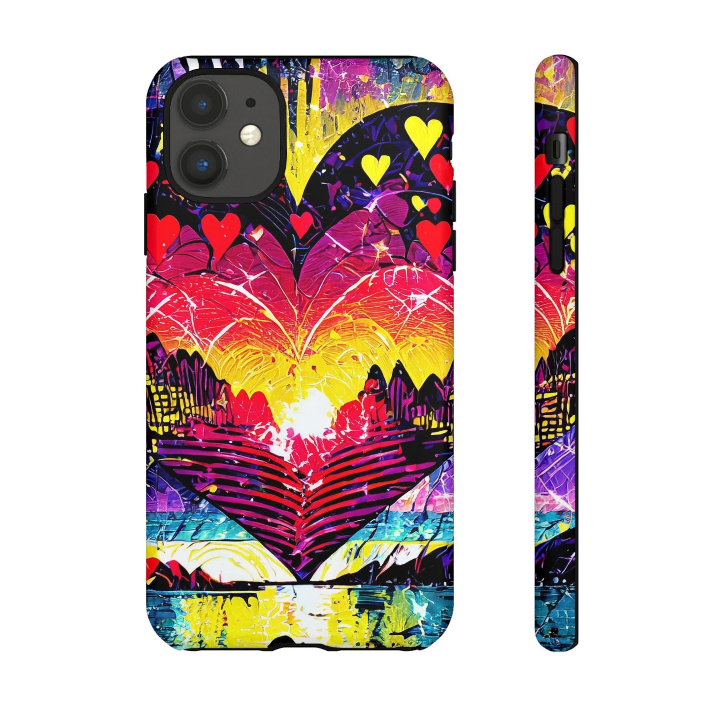 Vibrant Heart Sunset Tough Phone Case