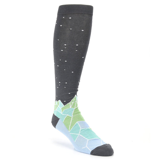 Green Blue Mountain Socks - Men's Over-the-Calf Socks