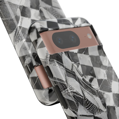 Abstract Checker Print Tough Phone Case