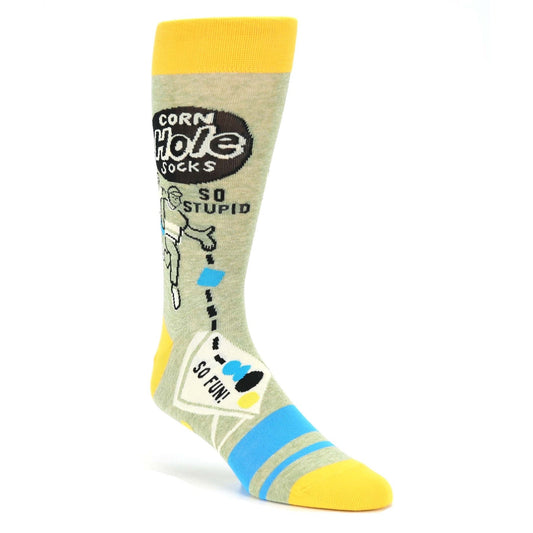 Corn Hole Socks - Novelty Dress Socks for Men