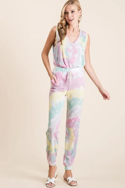 BiBi Tie Dye French Terry Casual Pants