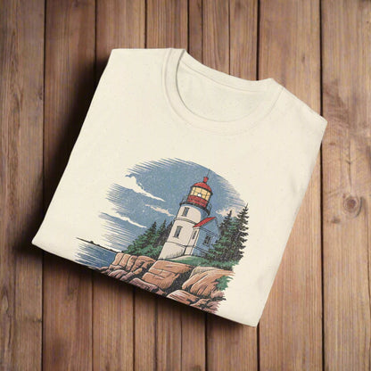 Bass Harbor Head Lighthouse Acadia National Park Unisex Fit Soft T-Shirt