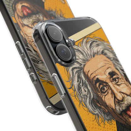 Edgy Einstein Clear Phone Cases