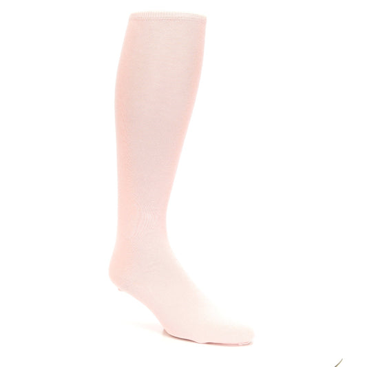 Blossom Pink Solid Color Socks - Men's Over-the-Calf Socks