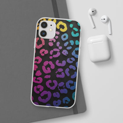 Vibrant Leopard Print Flexi Phone Case
