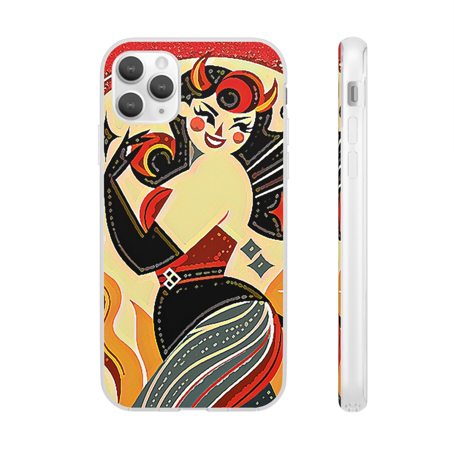 Red & Black Female Devil Flexi Phone Case