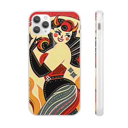 Red & Black Female Devil Flexi Phone Case