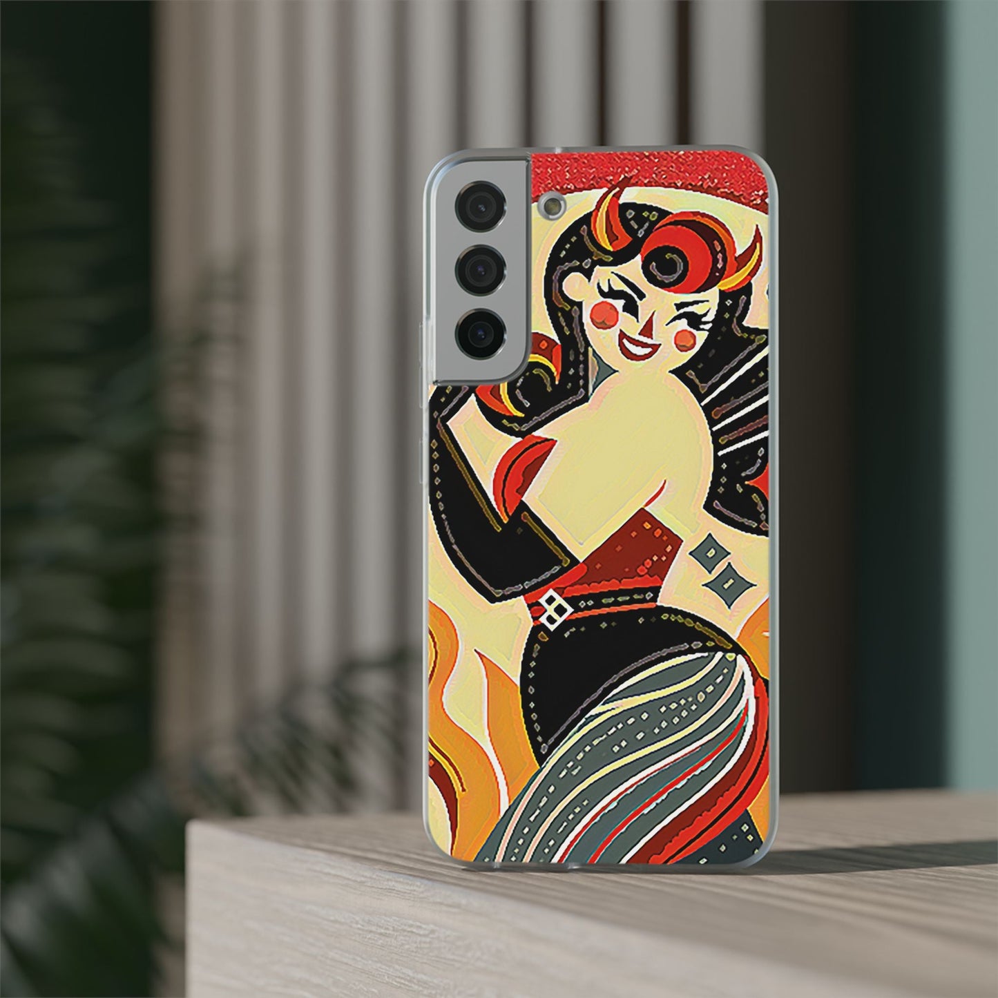 Red & Black Female Devil Flexi Phone Case