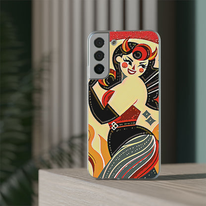 Red & Black Female Devil Flexi Phone Case
