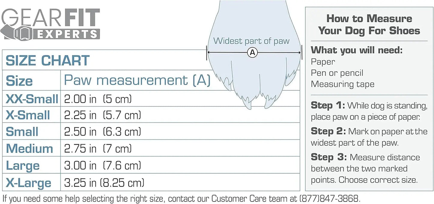 Step N' Strobe Dog Shoes - Water Resistant Dog Boots for All Seasons - Anti-Slip Protective Dog Footwear - LED Light up Soles - Reflective High Visibility Footwear - Set of 4 - X-Large