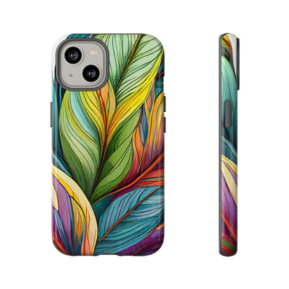 Vibrant Tropical Leaf Tough Phone Case