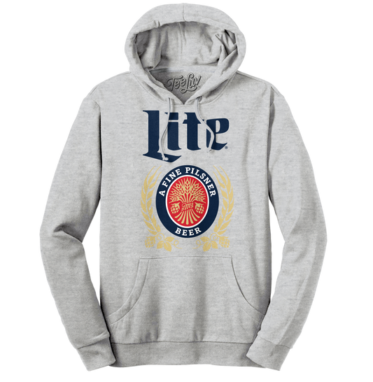 Miller Lite Logo Hooded Sweatshirt - Gray
