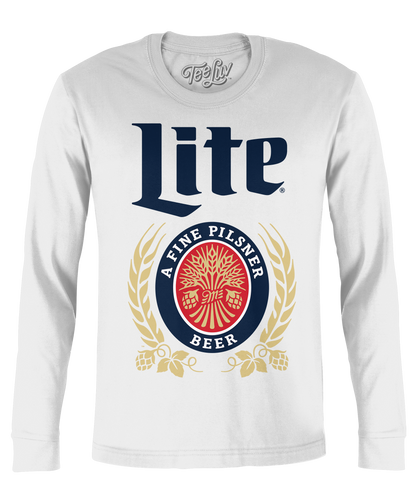 Miller Lite Beer Long Sleeve T-Shirt - White
