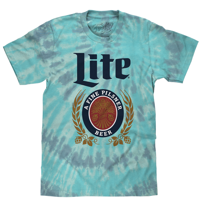 Miller Lite Beer Tie Dye T-Shirt - Coral Reef Tie Dye