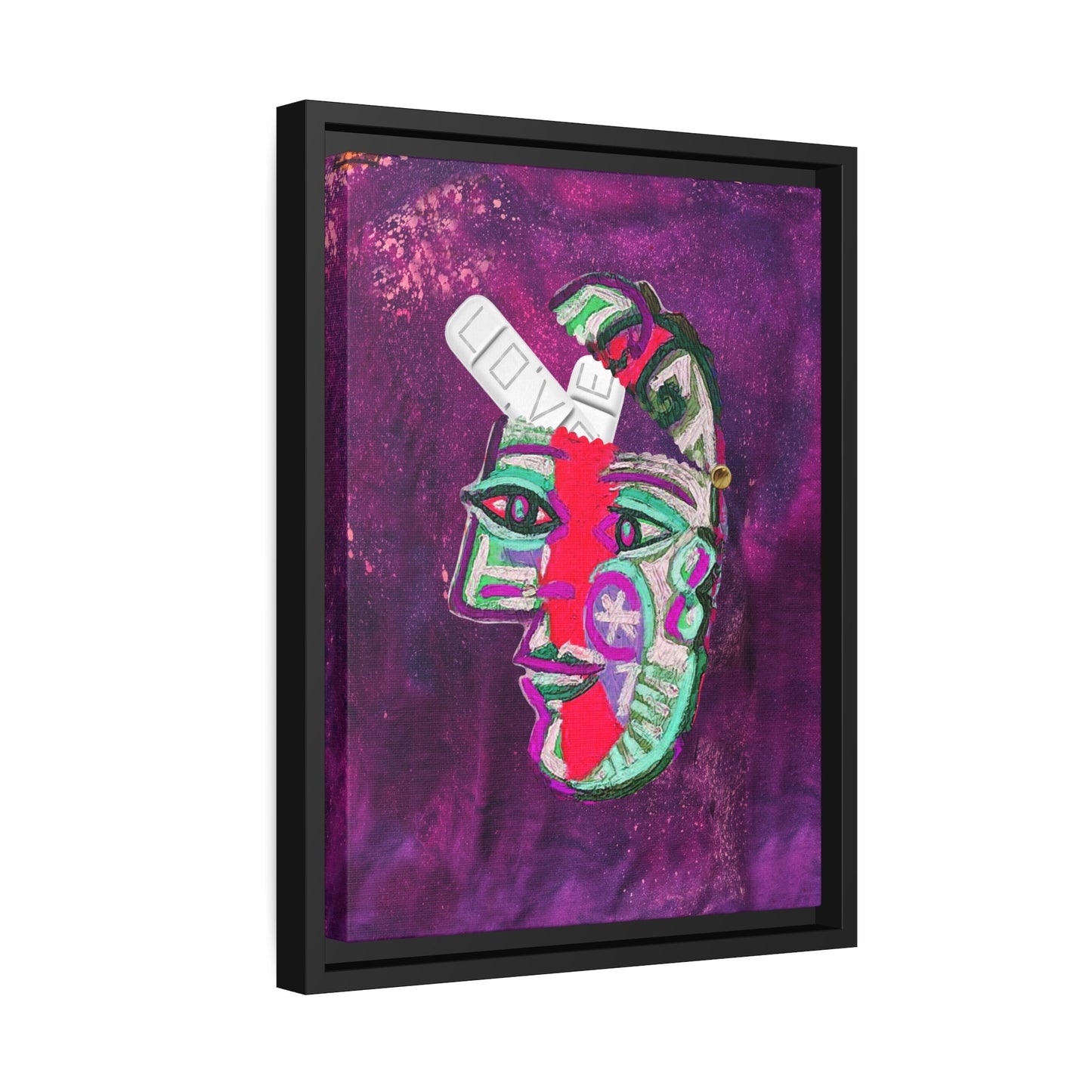 LOVE PILL PYSOP Matte Canvas, Black Frame