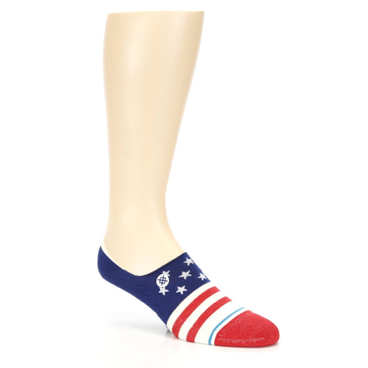 Stars and Stripes Socks - Men's No Show Socks