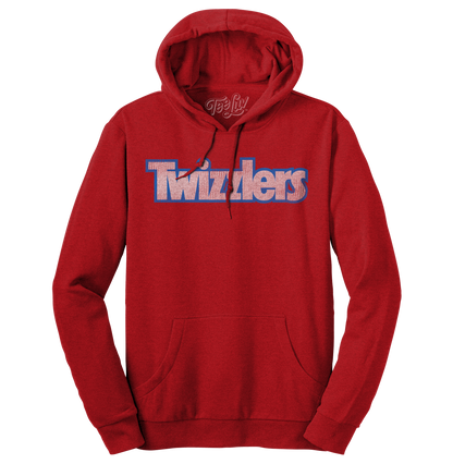 Faded Twizzlers Candy Logo Hooded Sweatshirt - Red