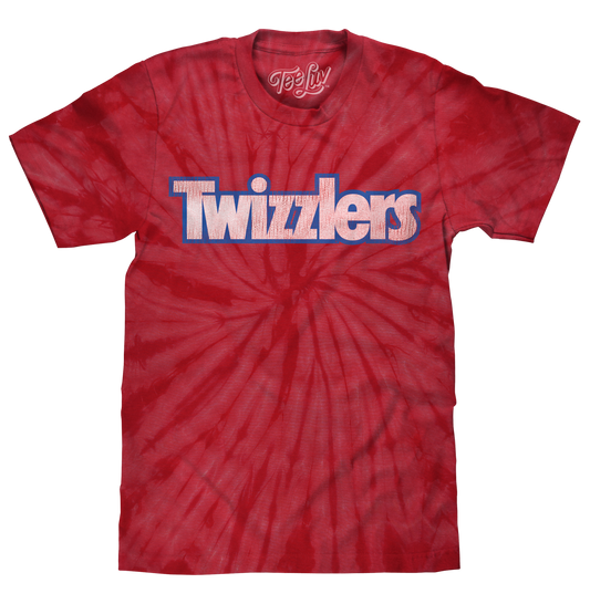 Retro Twizzlers Tie Dye T-Shirt - Red Spider Tie Dye