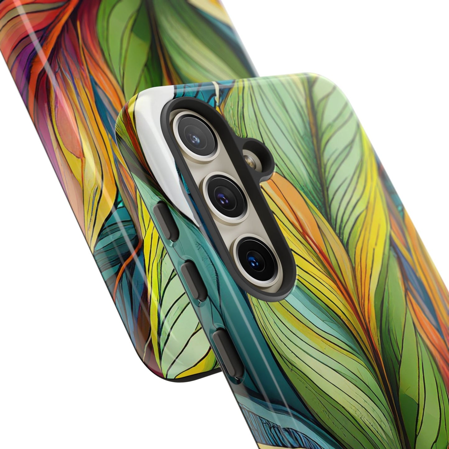 Vibrant Tropical Leaf Tough Phone Case