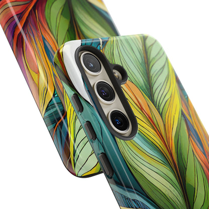 Vibrant Tropical Leaf Tough Phone Case