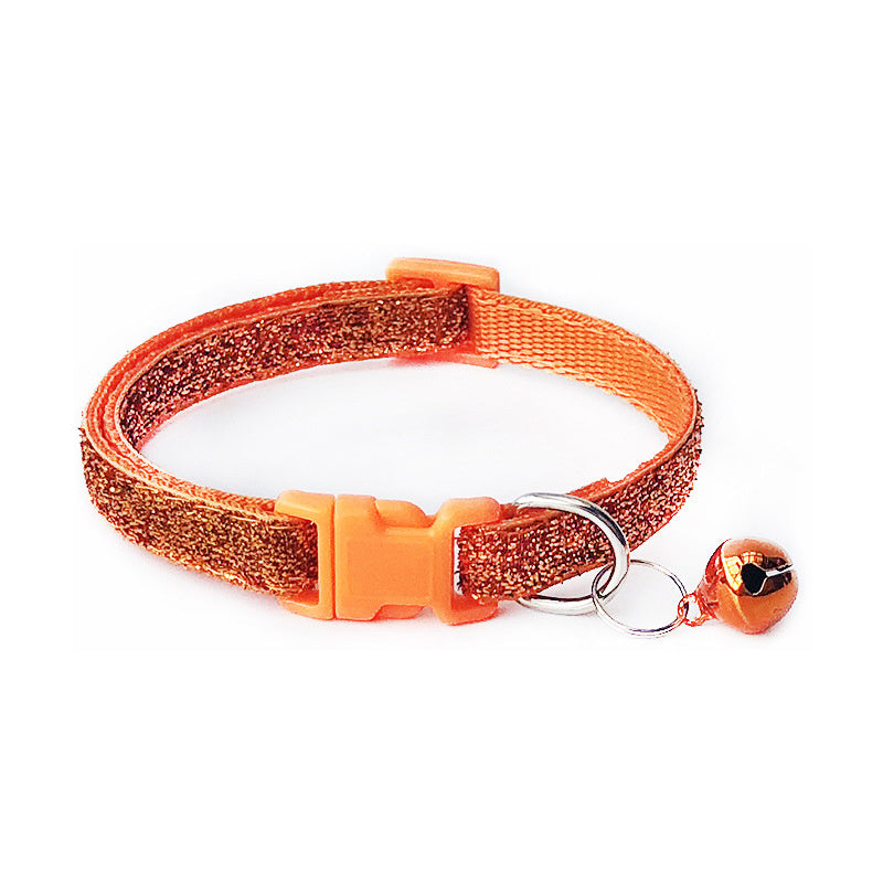 Adjustable Shiny Cat Collar With Bell