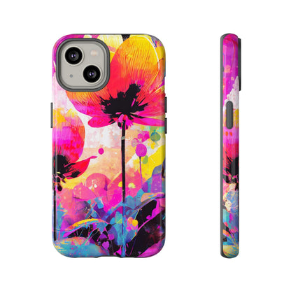 Neon Floral Tough Phone Case