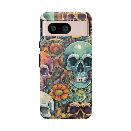Artistic Skull Collage Tough Phone Case