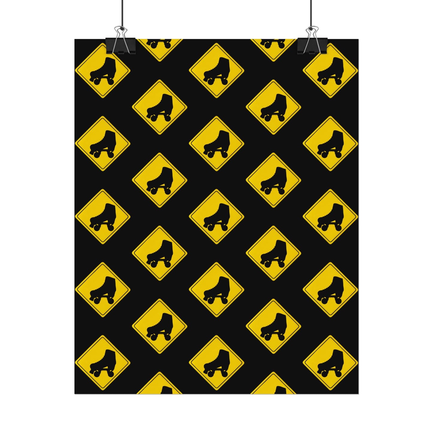 Warning Skater Rolled Poster