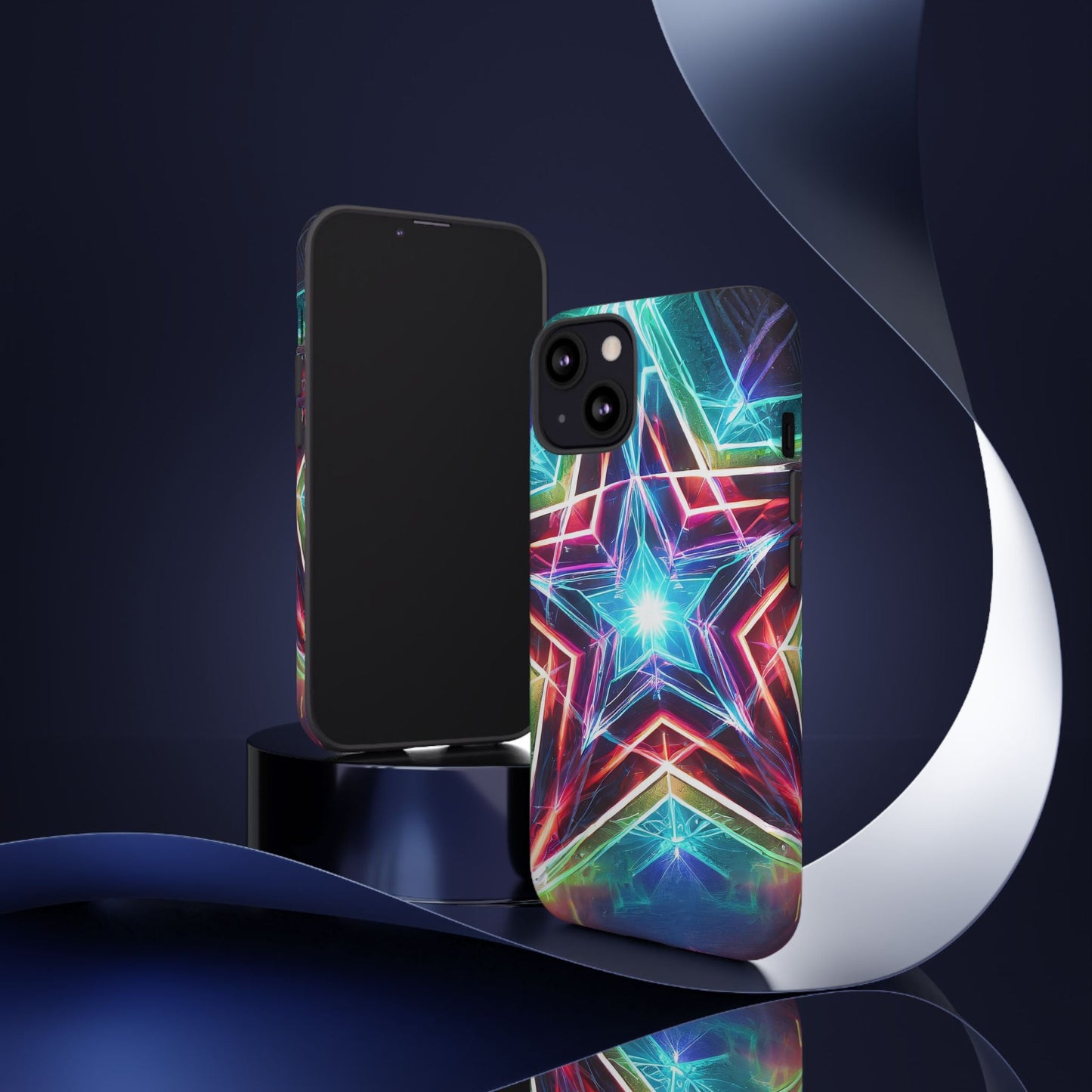 Neon Light Stars Tough Phone Case