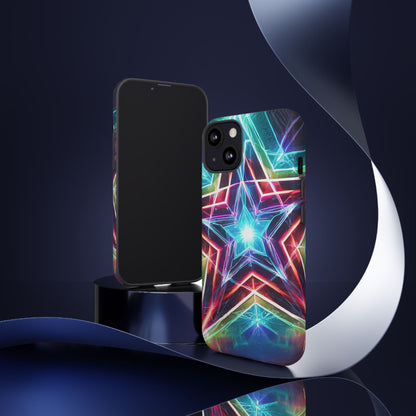 Neon Light Stars Tough Phone Case