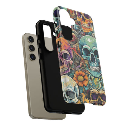 Artistic Skull Collage Tough Phone Case