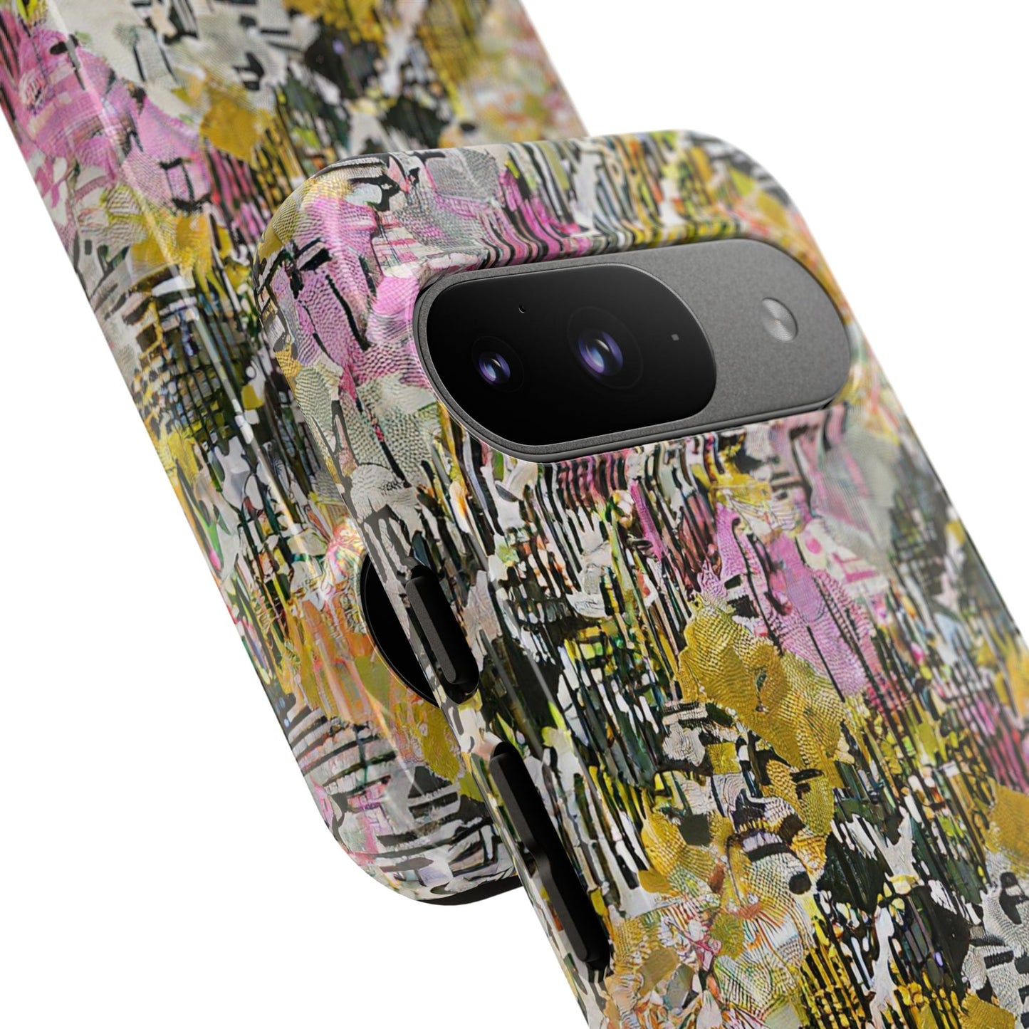 Purple Plaid Floral Artistic Tough Phone Case