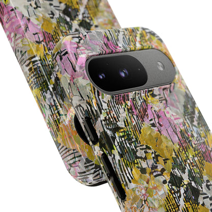 Purple Plaid Floral Artistic Tough Phone Case