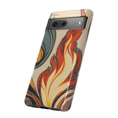 Artistic Flames Abstract Tough Phone Case