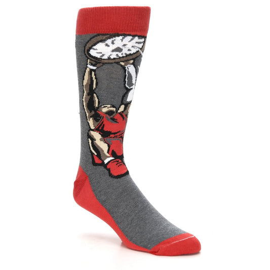 Basketball Player Dunk - USA Made Men's Dress Socks