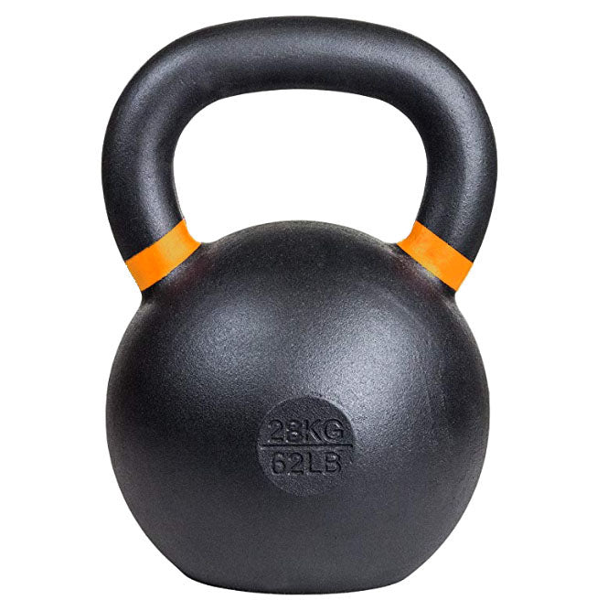 28 kg (62 lb) Powder-Coated Cast-Iron Kettlebell – Black | SoCal Kettlebellz