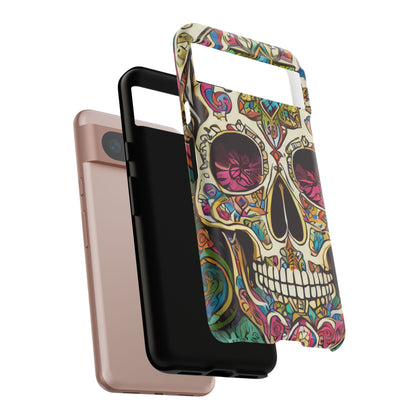 Colorful Sugar Skull Tough Phone Case